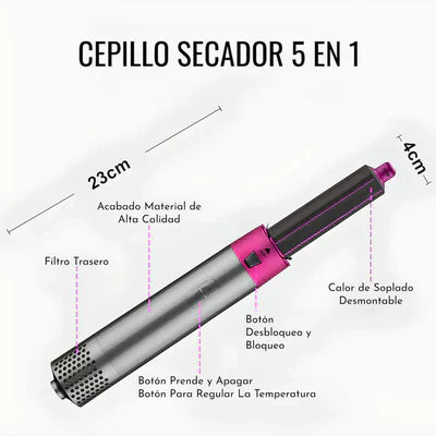 💎Cepillo Electrico Secador Pelo 5 En 1 💎🚚 ENVÍO GRATIS ✈ PAGO CONTRAENTREGA 🚚